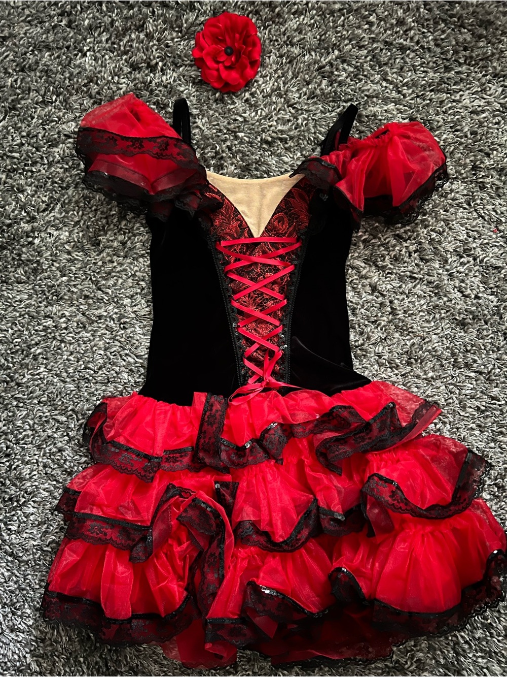 Spanish Inspired Dance Costume - Adult Small - Picture 5 of 5